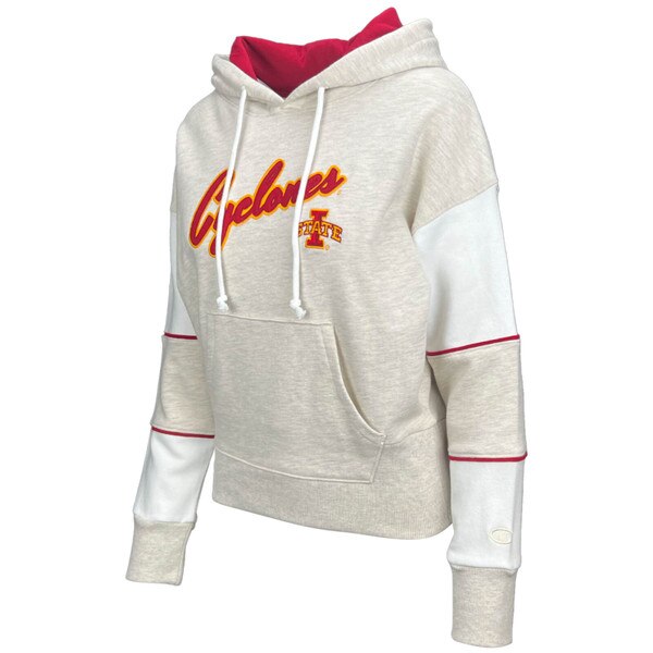 Champion Women's Cyclones Oatmeal Hooded Sweatshirt SMU
